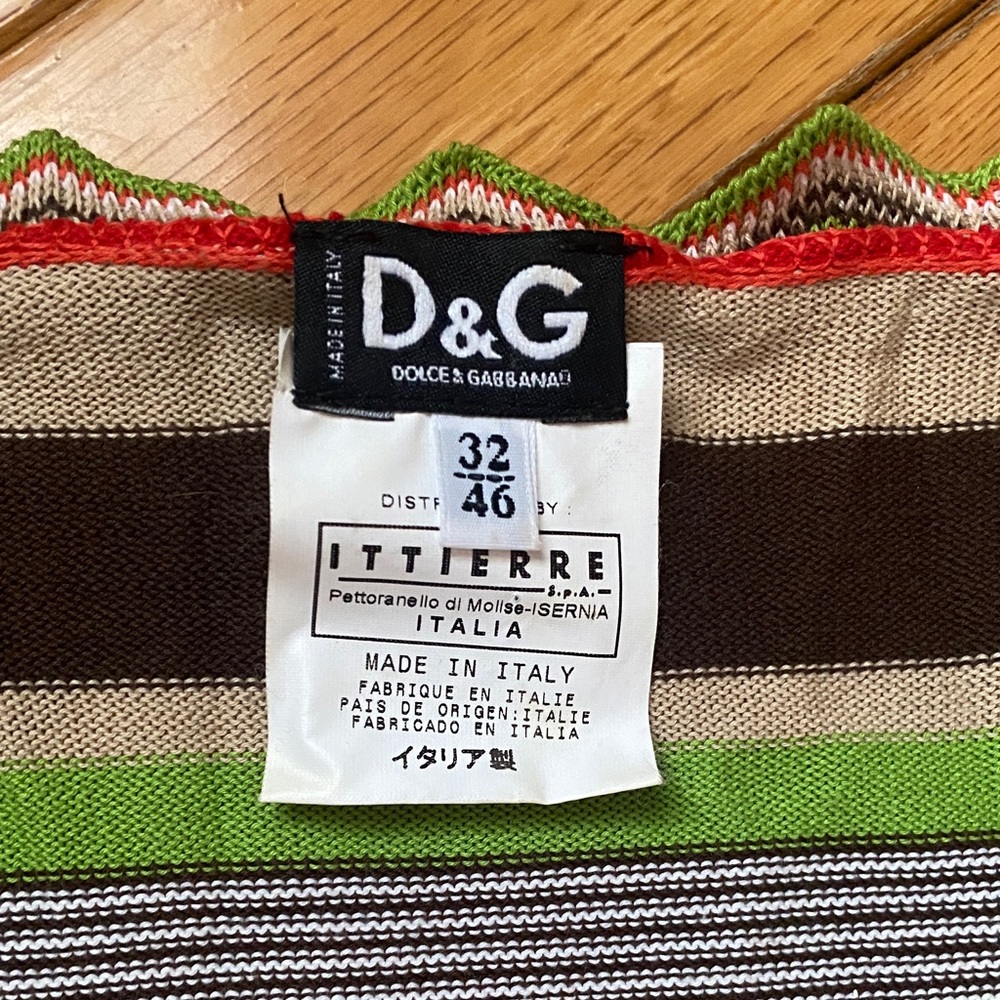 D&G Multicolor Striped Button-Up Cardigan - Picture 2 of 7